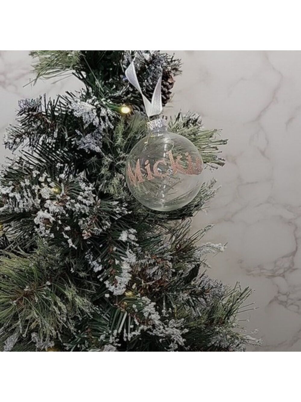 Customized Mickie Christmas ornament